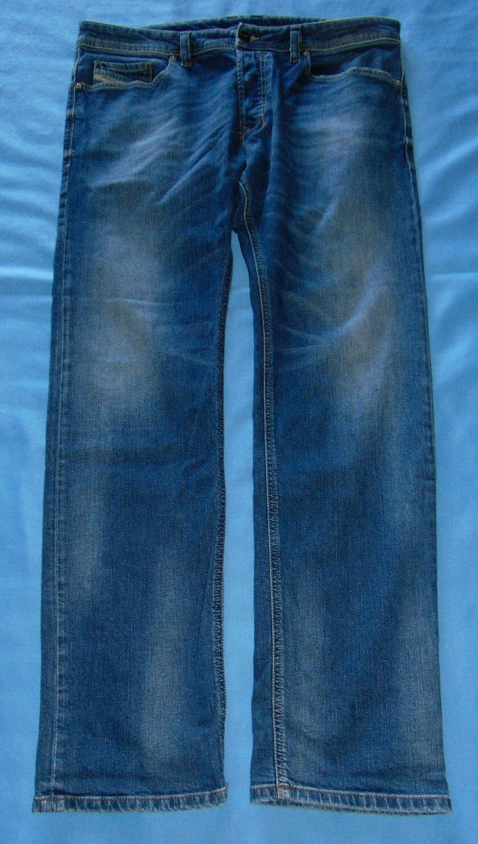 Men s Diesel Safado Regular Slim Straight Jeans Button Fly 0840F Stretch 38x33