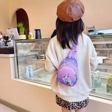 1pc Children's Crossbody Bag, Cartoon Mermaid Fanny Fashion Nylon Bag, Cute Litt