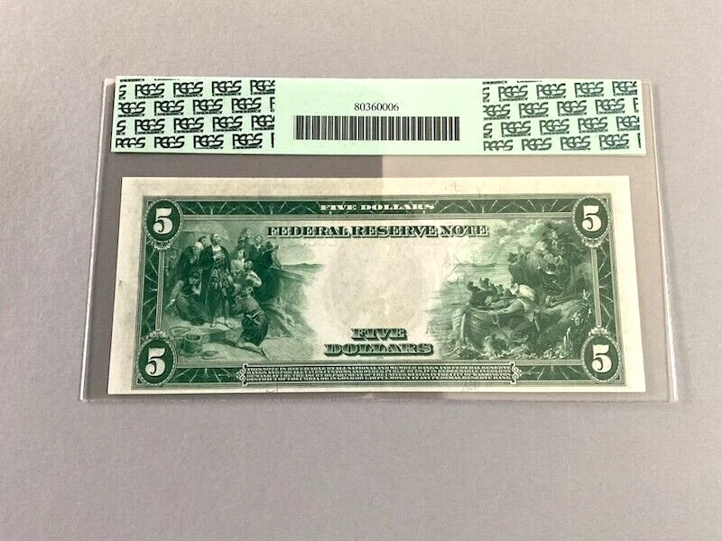 U.S. 5 Dollars Federal Reserve Note FR 891b - San Francisco 1914 PCGS 63 PPQ - Image 3 of 4