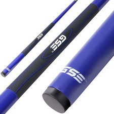 BLUE 58" 2-Piece Fiberglass Graphite Composite Billiard House/Bar Pool Cue Stick