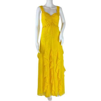 alice and olivia yellow dress + Marna Tiered Midi Tie Strap Dress, Size 6 Gemma makes every moment feel like golden hour ISABELLE MINI DRESS in FLORAL