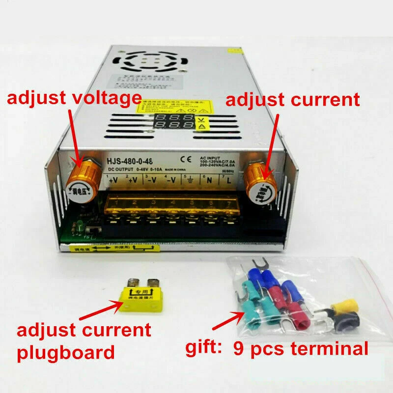 Power 480W Supply Adjustable Current limit 12V 24V 36V 48V 60V 80V 120V - Image 2 of 4