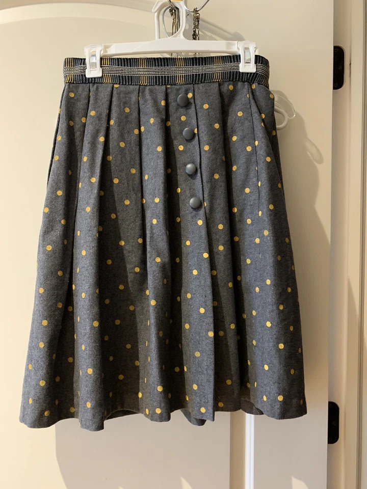 NUEVO CON ETIQUETAS Muy Raro Anthropologie "Falda a Pimienta y Rayas" 6 Plenty por Tracy Reese Foto 4 de 4