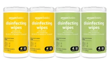 Amazon Basics Disinfecting Wipes, Lemon & Fresh Scent, 85 Count (Pack of 4) 