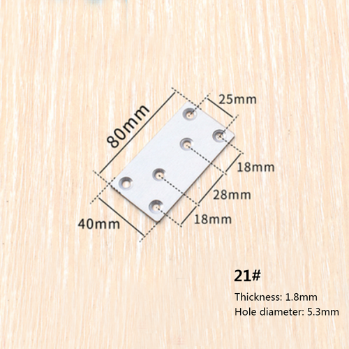 Stainless Steel Corner Brace Flat Straight Bracket Mending Plate Wood Connector - Picture 23 of 26
