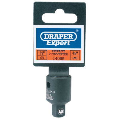 Draper Expert 14099 1/2''(f) x 3/8''(m) Powerdrive Impact Socket Converter