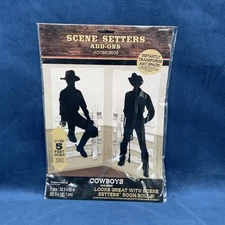 Silhouette Cowboys Scene Setter Add-On Wild Western Party Wall Decorating Kit