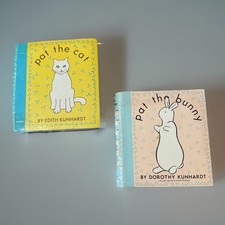 VTG Pat The Bunny Pat The Cat by Kunhardt Golden Books Lot of 2 Touch Feel
