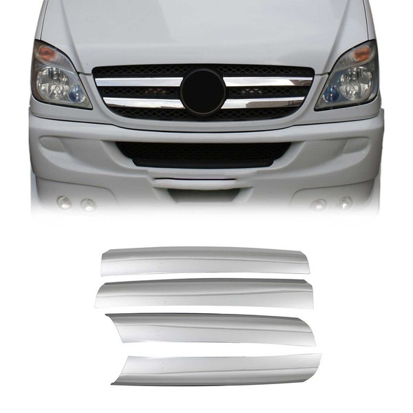 KüHlergrill Leisten Grillleisten FüR Mercedes Sprinter W906 2006-2013 Chrom 4X-image