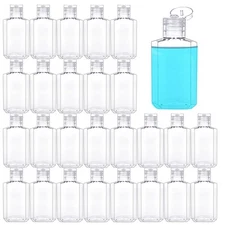 40 Pack 2 Oz Plastic Refillable Bottles with Flip Cap, Travel Size Bottles, R...