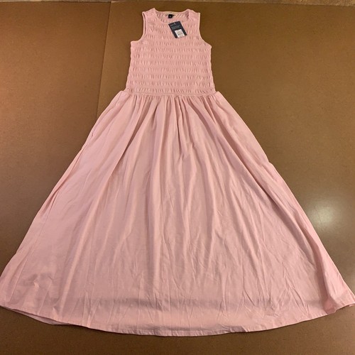Universal Thread Womens Size Medium Pink Sleeveless Smocked Midi Dress NWT