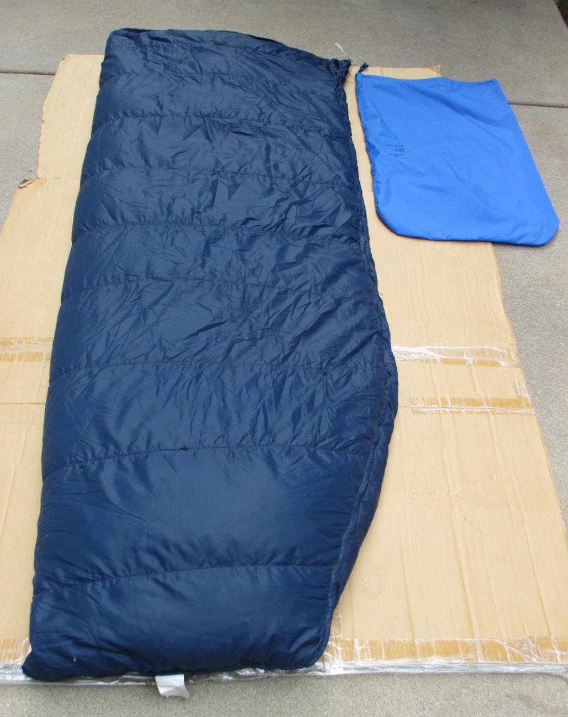 Grey Goose Down Blue Sleeping Bag 83" x 32"