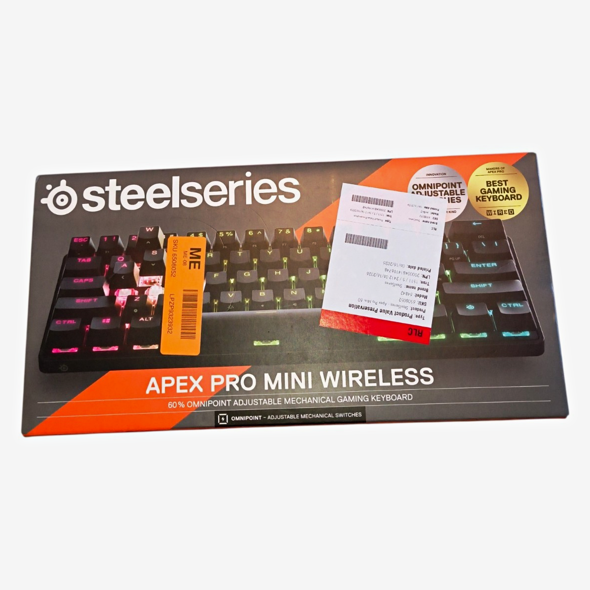 SteelSeries Apex Pro Mini Wireless Mechanical Illuminated Keyboard QWERTY Black