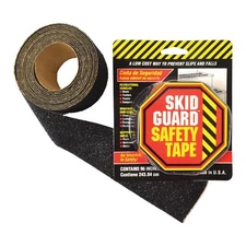 Skid Guard 61202 Indoor/Outdoor Black Backed Anti-Slip Roll Tape 8 L ft.x2 W in.