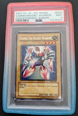 PSA 9 Gamma the Magnet Warrior DOR-E003 Promo 2003 Magnetkrieger Yu-Gi-Oh! Card