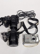 LOT of 3 Point  Shoot Compact Digital Cameras Untested - Olympus Nikon Fuji
