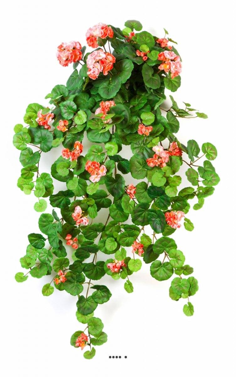 Géranium artificiel saumon pour balcons ombragés et terrasses couvertes de style bohème