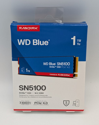 Western Digital WD Blue SN5100 NVMe SSD 1TB, M.2 2280 WDS100T5B0E-00CPE0 NEU