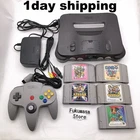 Nintendo 64 Console Black 5 Games Bundle N64 NTSC-J Japan Tested