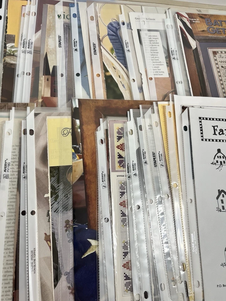 Cross Stitch Lot 45 Pattern Charts from MAGAZINE PAGES Various Themes Samplers - Image 3 of 4