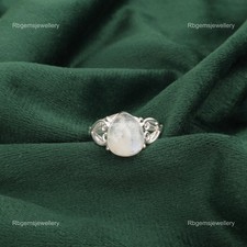 Rainbow Moonstone Gemstone 925 Sterling Silver Band Handmade Ring Size All Size