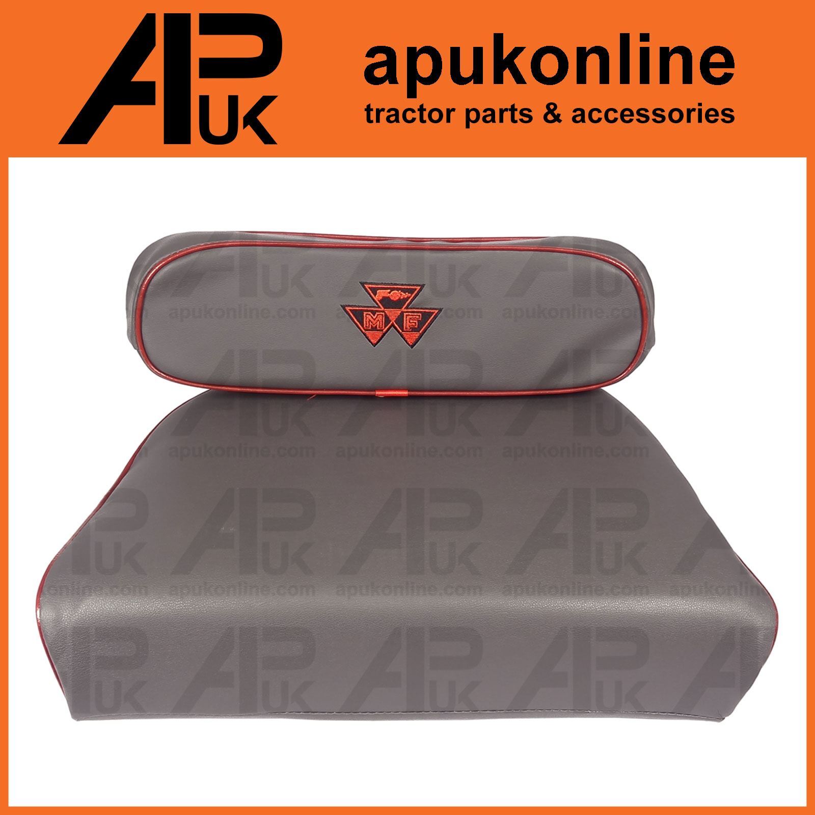 Seat Cushion Grey with MF Logo for Massey Ferguson 35 35X 65 135 148
