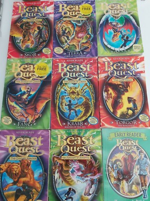 Beast Quest series Books x9 boys horror reading scary adventure learn boxa22