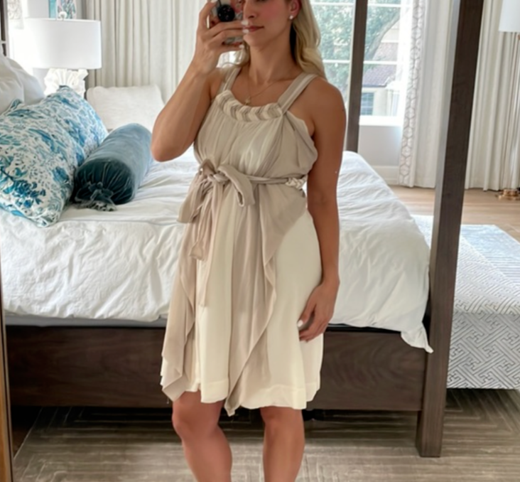 BCBG Maxazria RUNWAY Vintage Silk Dress Fairy Peasant Y2K