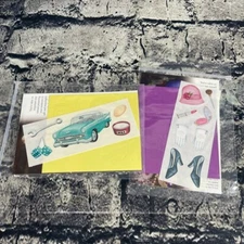 Creative Memories VINTAGE CAR & LADIES WEAR pack-stickers and die cut shape