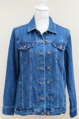 NEXT   Blaue OVERSIZED JEANSJACKE MANTEL 100 % Baumwolle   8 Brustumfang 38'' Eur 36 Neu ohne Etikett