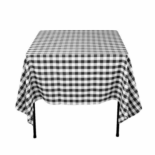 60x102 in. Rect Polyester Tablecloth Gingham Checkered Party Picnic Restaurant 