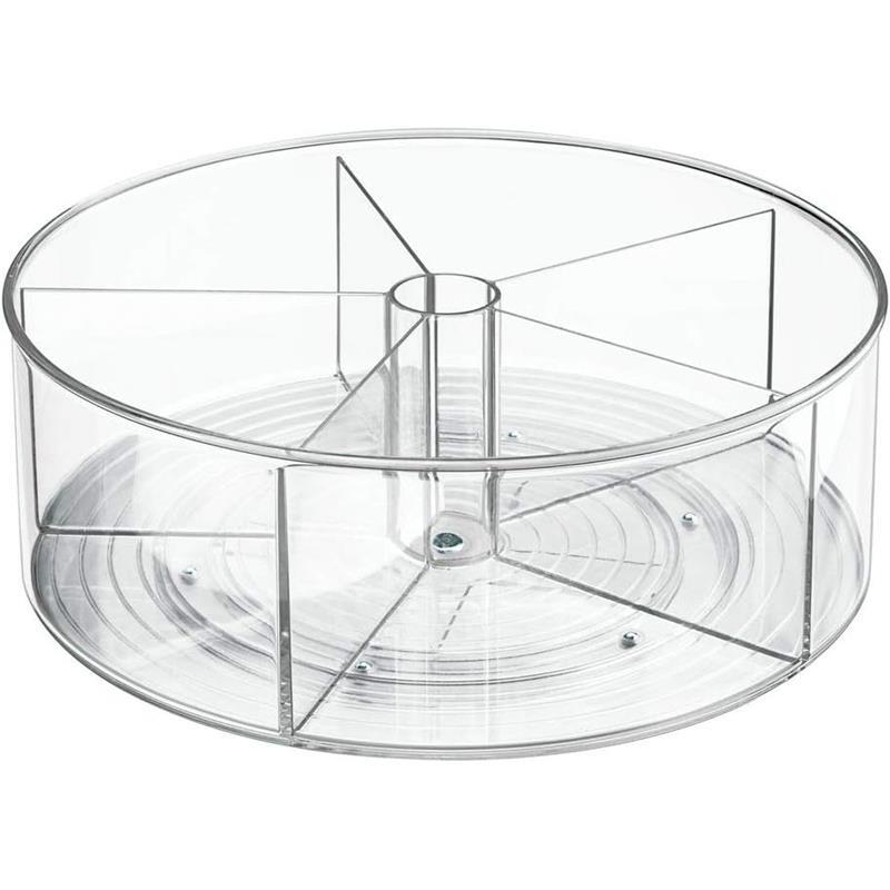Drehteller Schreibtisch Organizer mit Trennwänden von mDesign Transparent