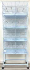 LOT-4 of Stackable Birds Parrot Breeding Center Divider Cages With Rolling Stand
