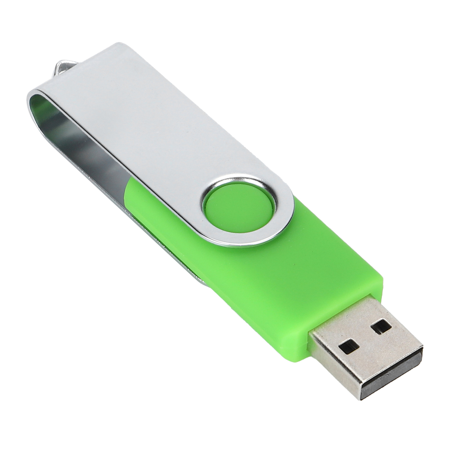 Green Rotatable USB Flash Drive Portable Storage for PC