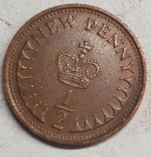Old Coin 1971 Halfpenny British
