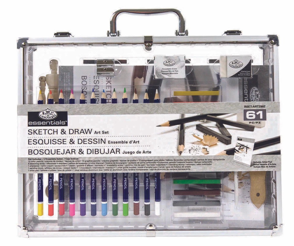 Royal Langnickel Essentials 61 piezas Set de arte para bocetos y dibujos Lápices Carbón++ ¡Nuevo! Foto 2 de 4