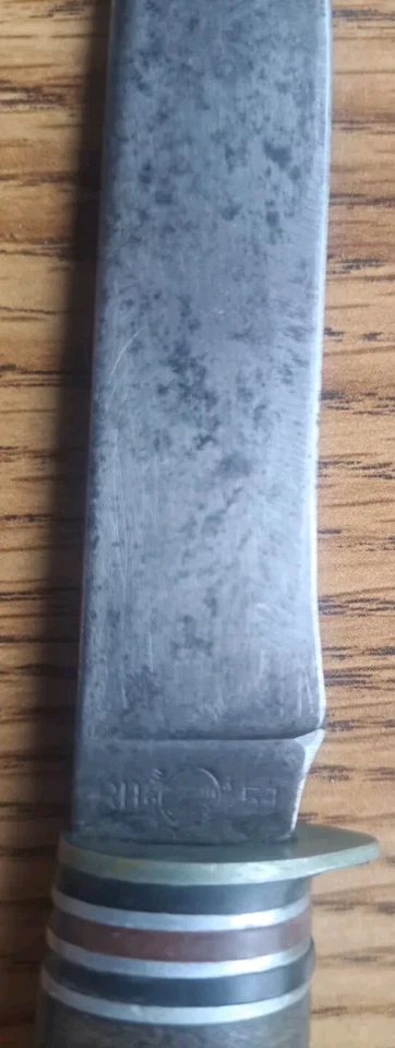 Faca de caça vintage Remington RH57 com bainha personalizada - Imagem 4 de 4