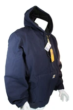 CARHARTT J140 Size XL Tall Navy Blue Hooded Insulated Men Jacket MADE IN THE USA