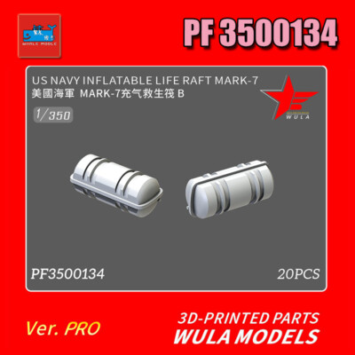 WULA MODELS PF3500134 1/350 US NAVY INFLATABLE LIFE RAFT MARK-7 B 20pcs ...