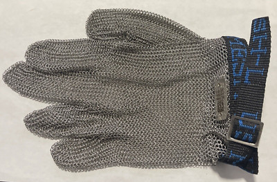US Mesh USG48753L Stainless Steel Mesh Reversible Glove , Large