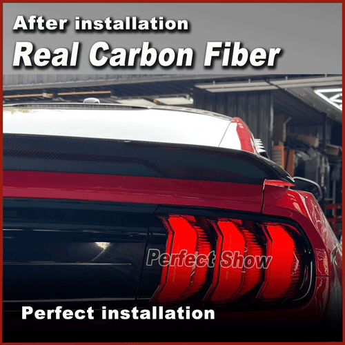 Fit For Ford Mustang Coupe 2015-2020 REAL Carbon Rear Trunk Spoiler Lid Wing - Picture 5 of 13