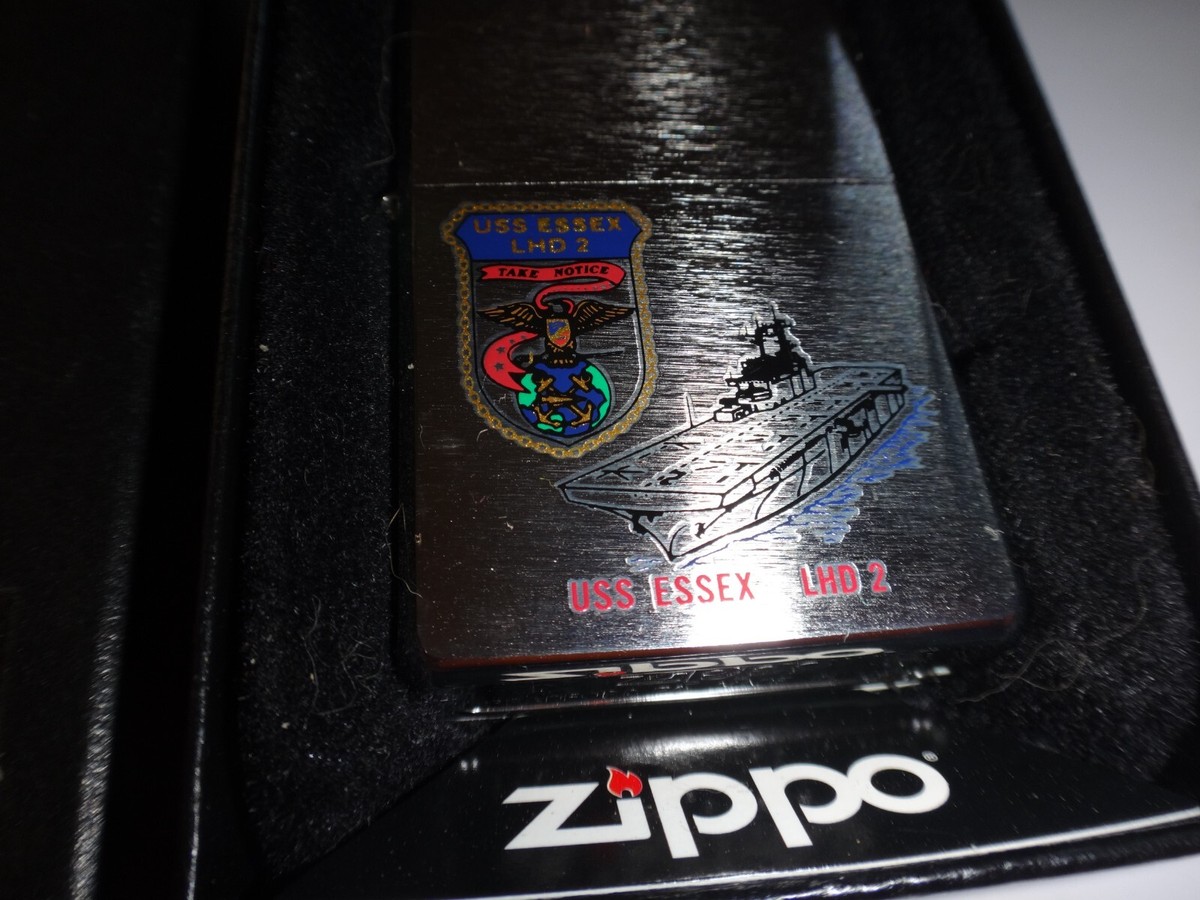 Year 2010 Zippo Lighter US Navy USS ESSEX LHD-2 + Box