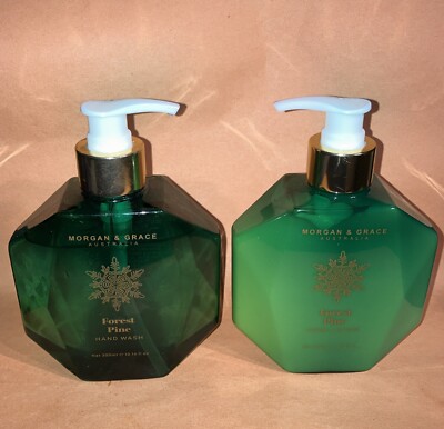 Morgan & Grace Hand Wash & Hand Lotion Forest Pine Set New.