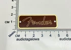 Fender Spaghetti Logo for Tweed Case Badge Custom Made Brown/Gold Aluminum