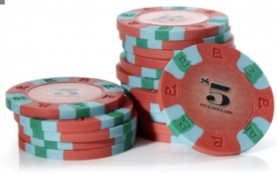 Koge Omsorg Continental Trademark Poker NexGEN Series PRO Classic Style Poker Chips Red $5 | eBay