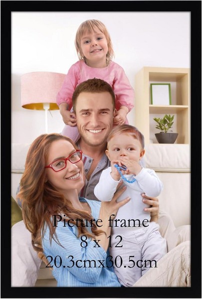Bilderrahmen Schwarz 20X30 Cm Modernes Design Fotorahmen Wand Tisch Display-image