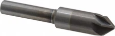 MA Ford HSS Countersink: 3/8" Head Diam, 1/4" Shank, 6 Flute 82° Solid Carbid...