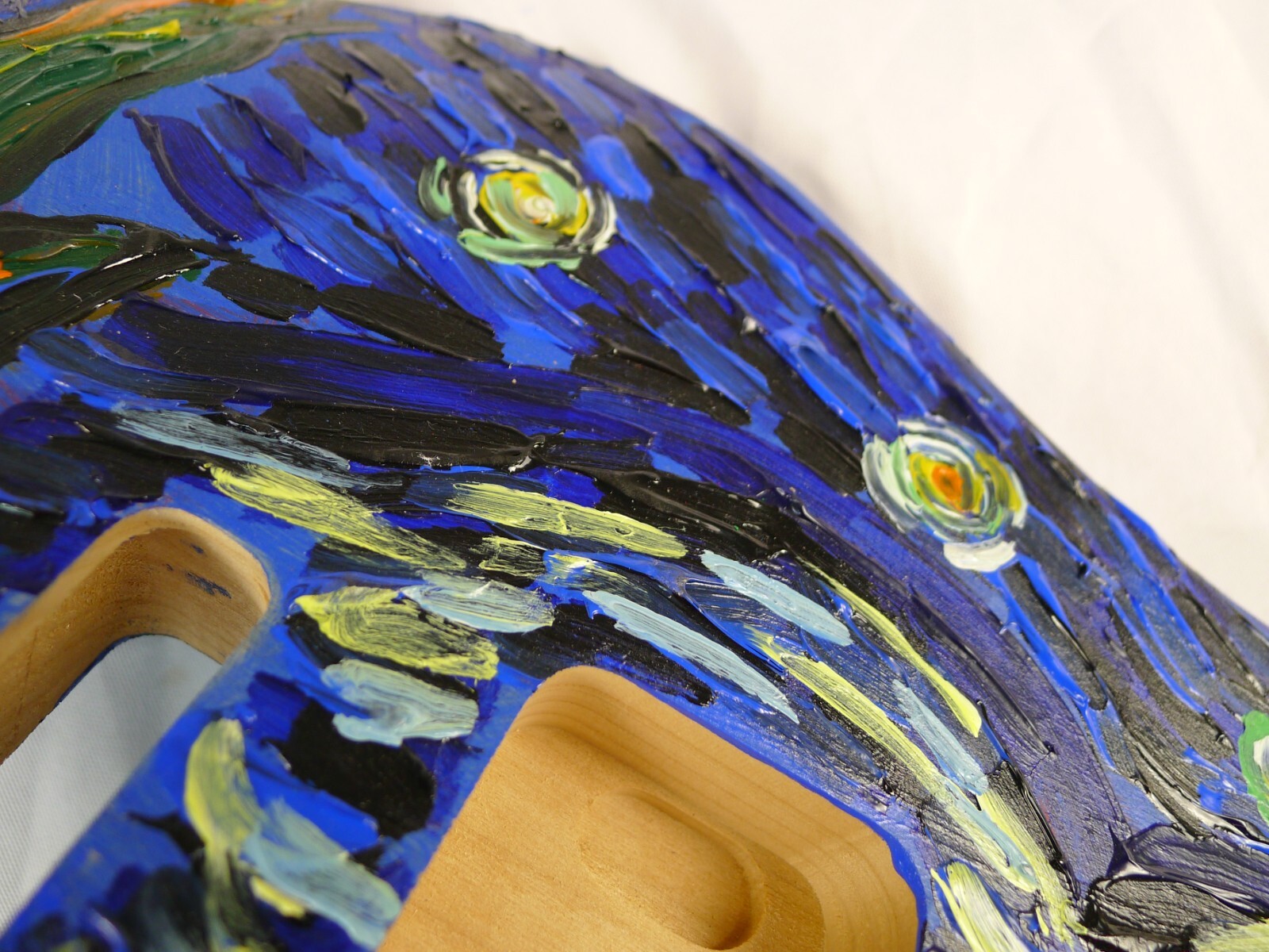 Strat Body 2pcs North American Alder HSS Hand Acrylic Oil Painting ≦3.52Ibs