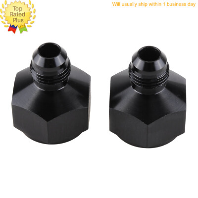 2PCS Reducer Fitting Adapter Black Fuel Cell Bulkhead 10AN Female to 6AN Male