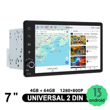 JOYING 7” Car Stereo Android 13.0 Double DIN CarPlay GPS Navi In Dash 8 Core FM 